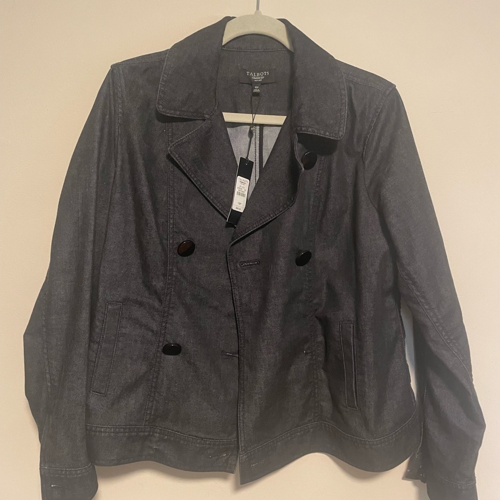 Talbots Black denim jacket
